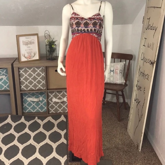 Xhilaration Dresses & Skirts - xhilaration Orange Boho Maxi Dress